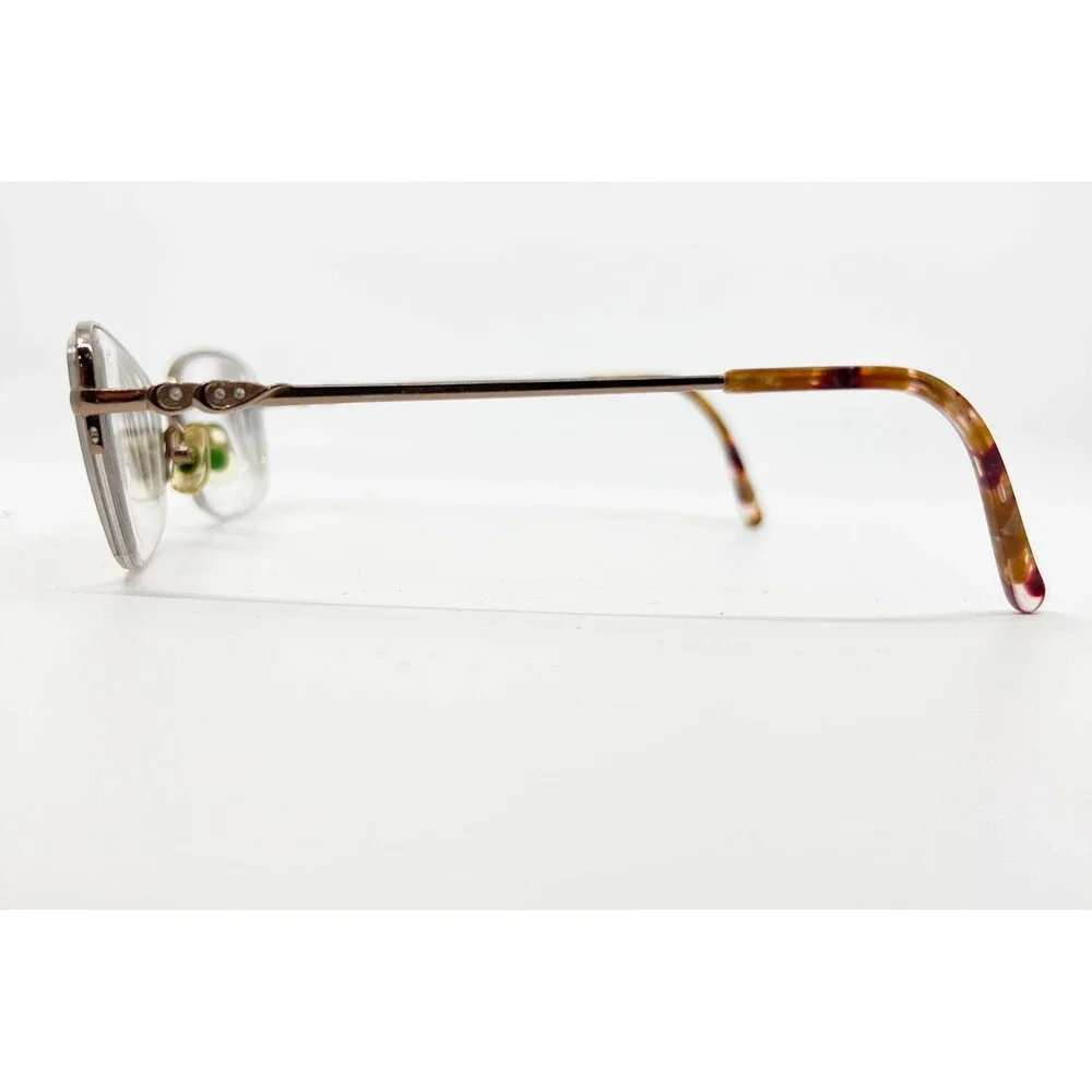 Tres Jolie 62 Eyeglasses Womens Gold Semi Rimless Frames 52-17-135